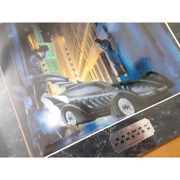 VTG NOS BATMAN FOREVER BATMOBILE CHROMART PRINT ZANART '95 DC RARE SEALED 14x11" - Picture 3 of 6